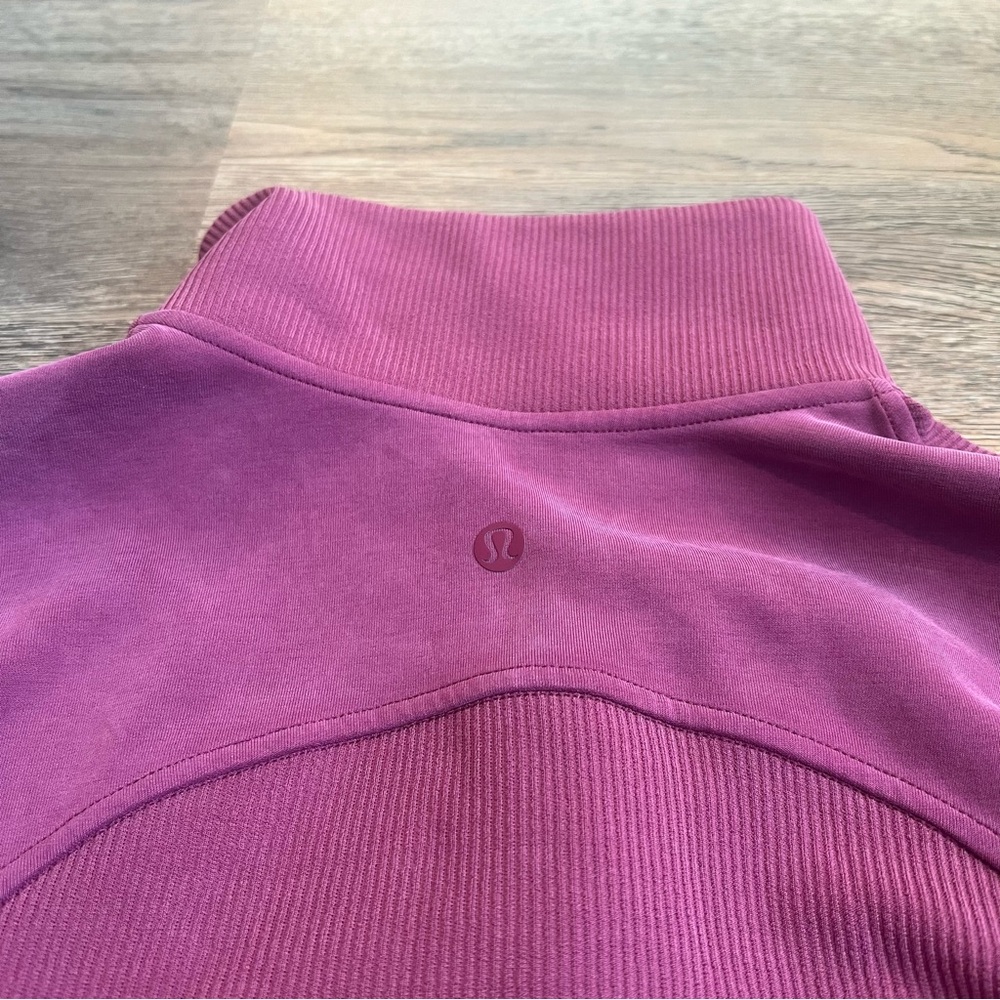 Lululemon Brushed Softstreme Ribbed Half Zip Deep Luxe Size 0 (XS) Buttery Soft - Picture 8 of 12